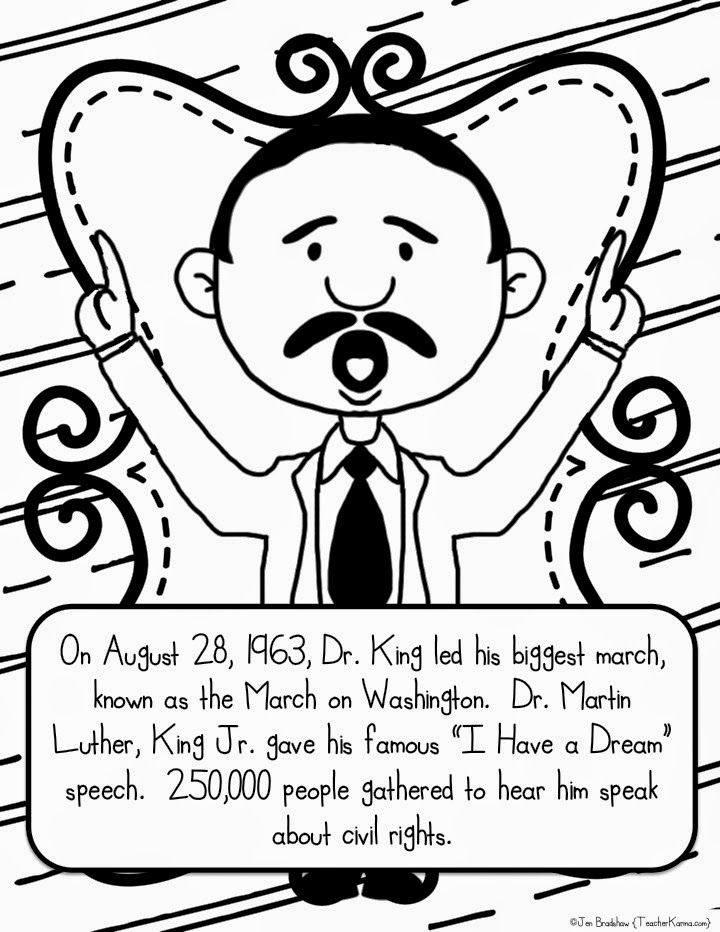720x932 Martin Luther King, Jr. Free Coloring Pages And Worksheets