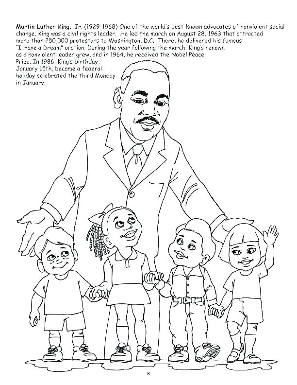 612x792 Martin Luther King Coloring Pages Martin King Jr Martin Luther