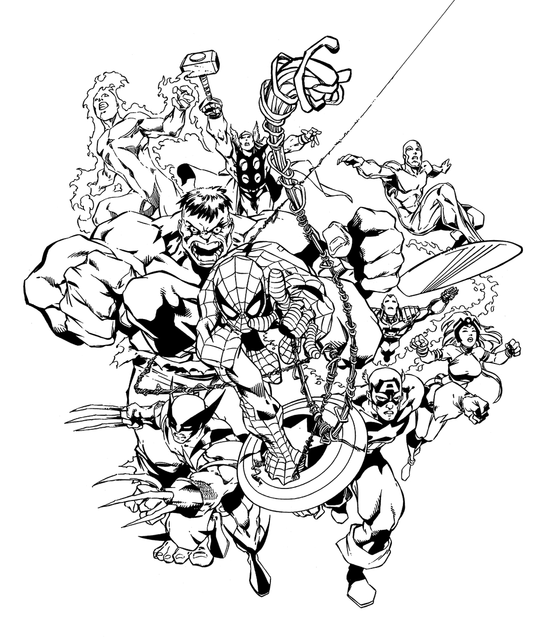 1100x1286 Marvel Avengers Coloring Pages Free Printable Coloring Pages 12052
