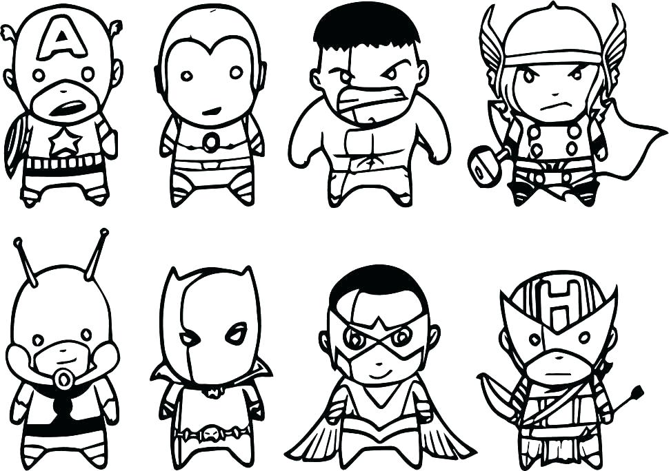 970x684 Avengers Coloring Page