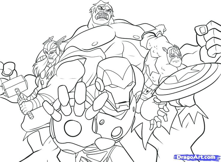 736x541 Avengers Coloring Pages Free