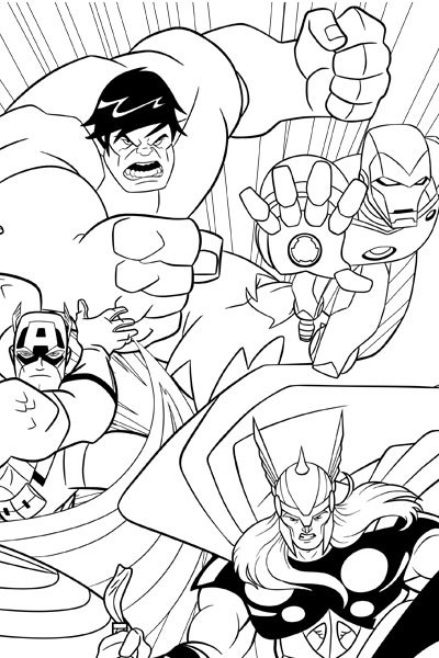 400x600 Avengers Earth's Mightiest Heroes Coloring Page Avengers