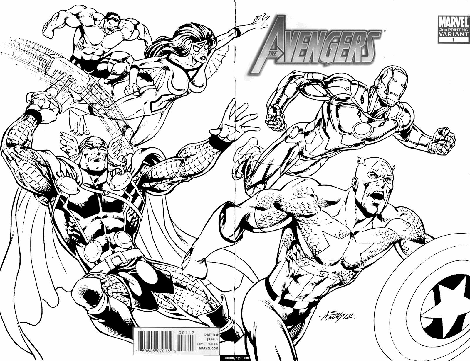 Marvel Superheroes Avengers In Action Coloring Page For Kids Free 1600x1232 Marvel Superheroes Avengers In Action Coloring Page For Kids Free