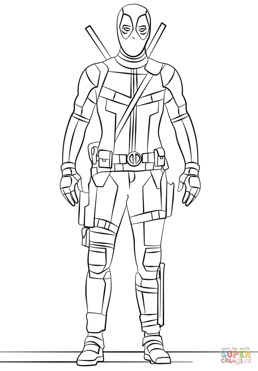 Deadpool Coloring Page Free Printable Pages 824x1186 Deadpool Coloring Page Free Printable Pages