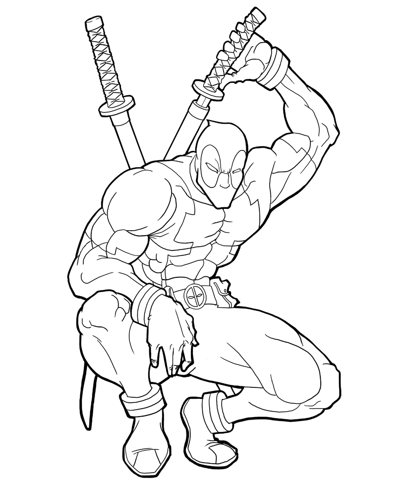 Drawing Deadpool Coloring Pages 831x1000 Drawing Deadpool Coloring Pages