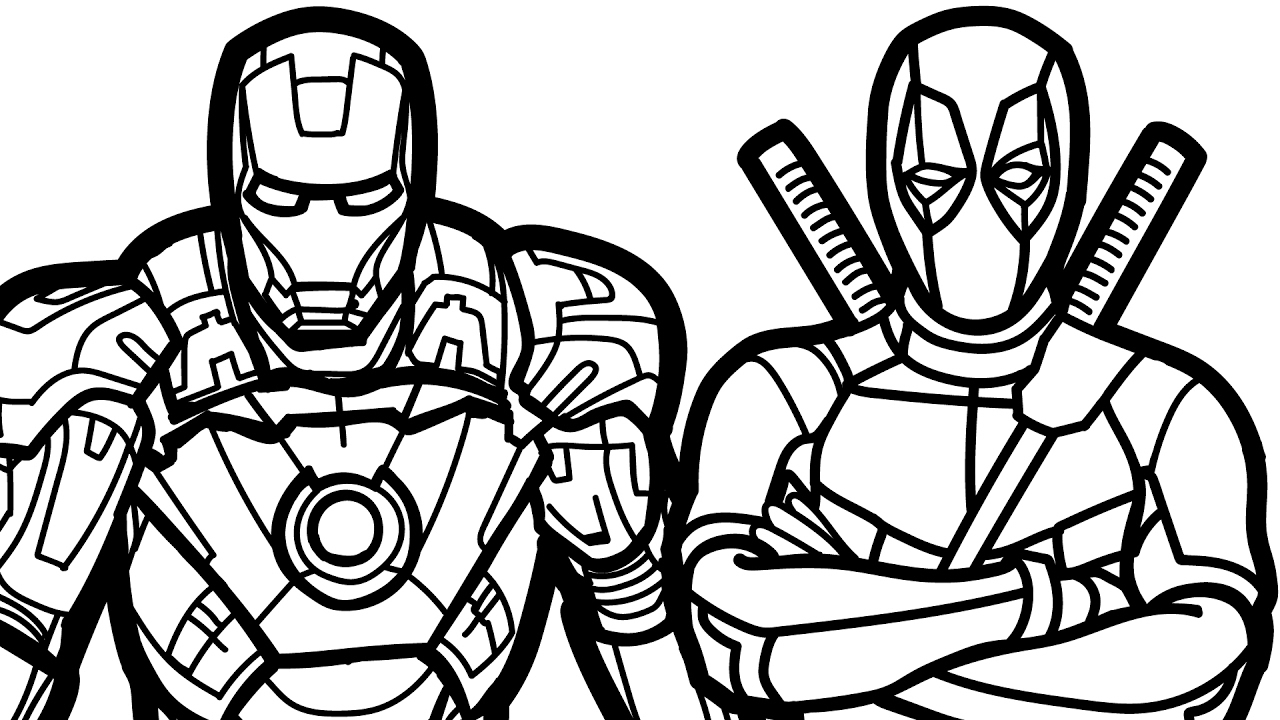 Complete Deadpool Coloring Page Cool Pages Cop 1280x720 Complete Deadpool Coloring Page Cool Pages Cop