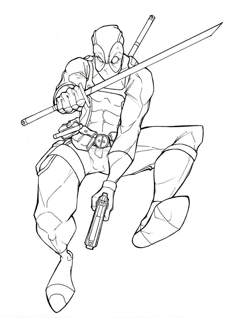 Cool Deadpool Coloring Pages Deadpool 762x1049 Cool Deadpool Coloring Pages Deadpool