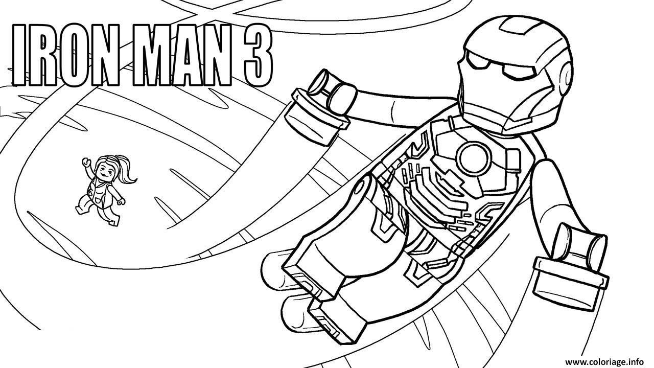 1280x720 Coloriage Lego Marvel Iron Man 3 Dessin Imprimer Garcon