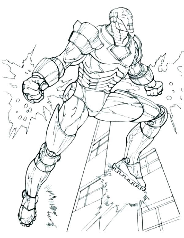 600x777 Iron Man Coloring Page