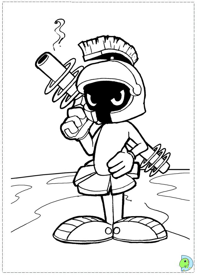 691x960 Marvin The Martian Coloring Page