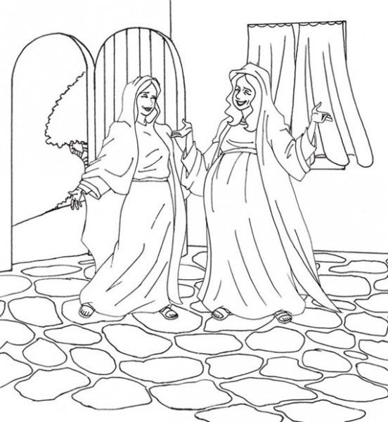 The Visitation Coloring Page 552x600 The Visitation Coloring Page