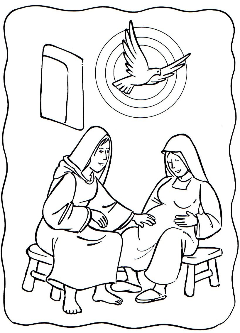 Mary And Elizabeth Coloring Page at GetColorings.com | Free printable