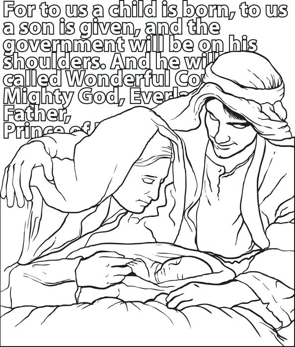 594x700 And Coloring Page Free Download Mary Jesus Coloring Page