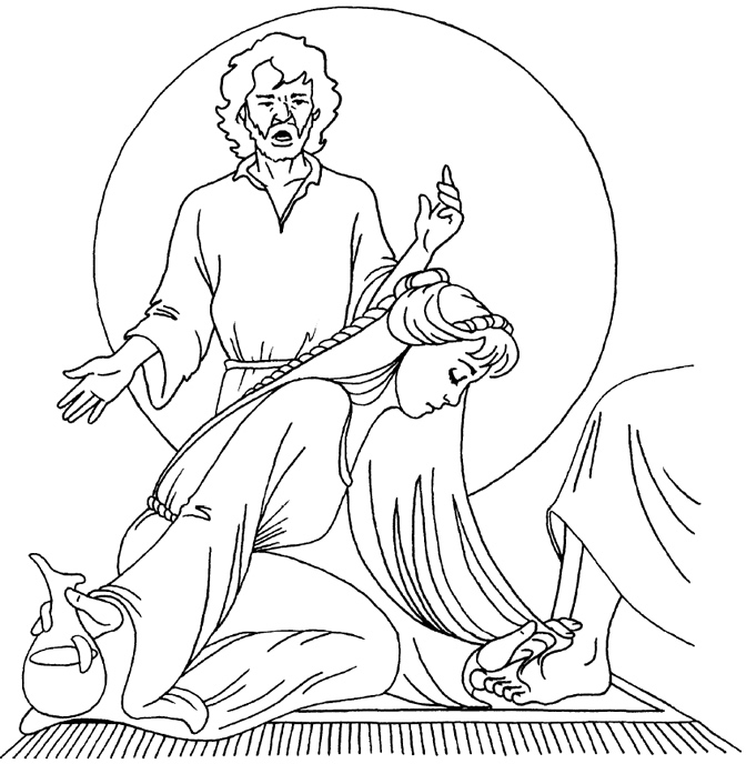 672x688 Anointing Jesus' Feet Coloring Page