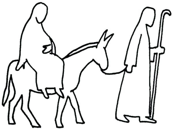 600x446 Mary And Joseph Coloring Pages And Outline Advent Coloring Pages