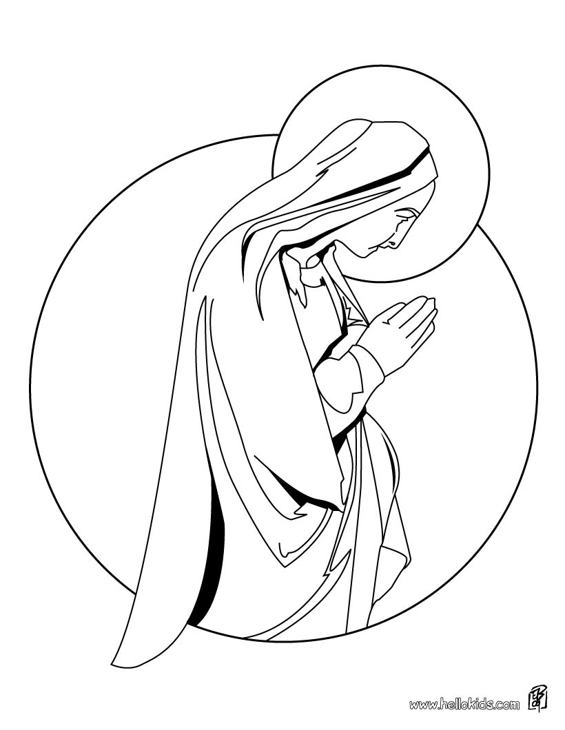 820x1060 Mary Mother Of Jesus Coloring Page