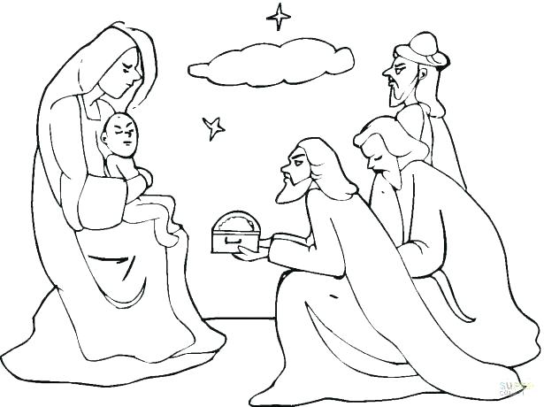 615x460 Mary And Joseph Coloring Pages