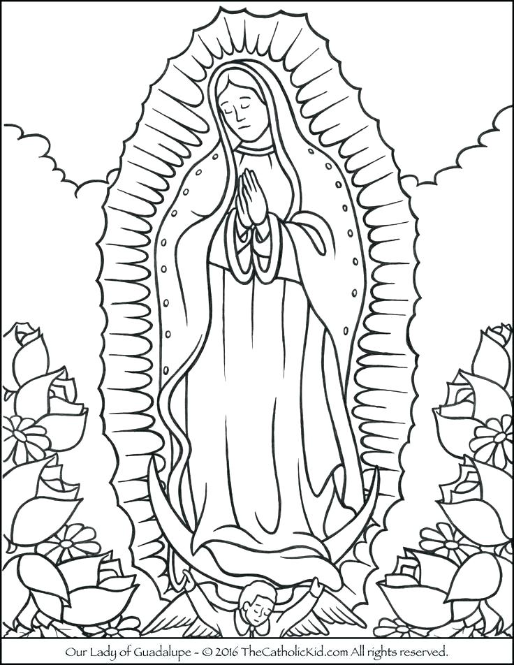 736x952 Mary Coloring Pages Coloring Page Our Lady Of Coloring Page