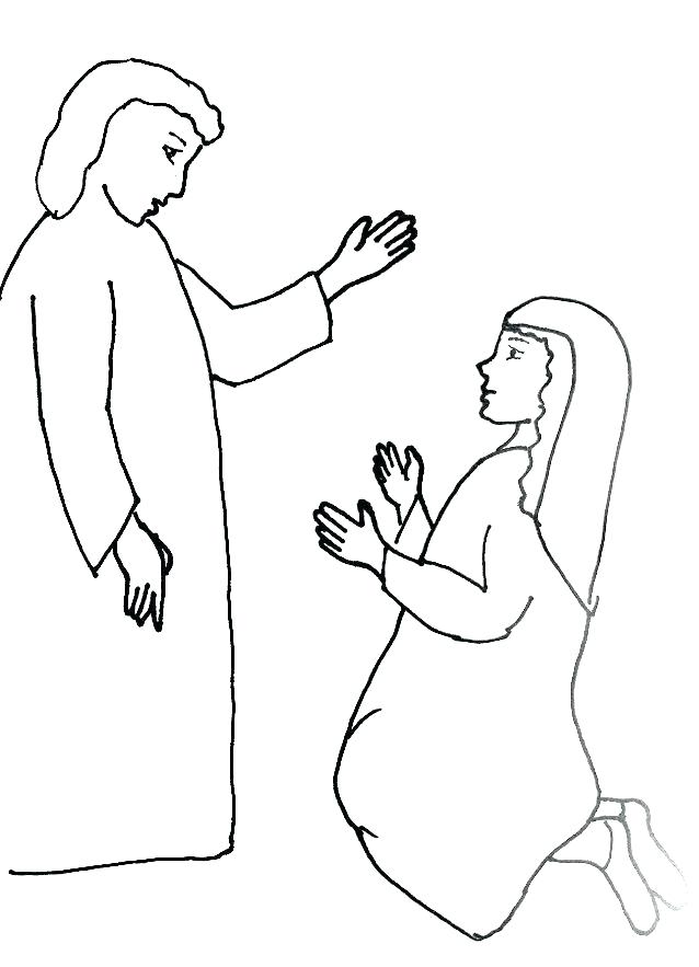 638x883 Angel Talks To Mary Coloring Page Angel Coloring Pages Angel Talks