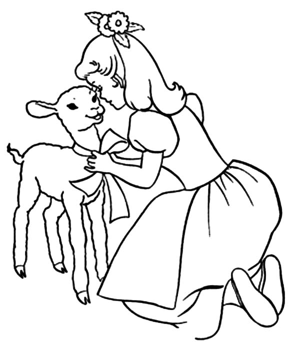 Mary Had A Little Lamb And She Talking To Her Coloring Pages 600x685 Mary Had A Little Lamb And She Talking To Her Coloring Pages