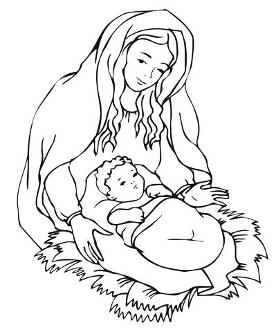 399x480 Looking Over Coloring Page Free Printable Coloring Pages Mary