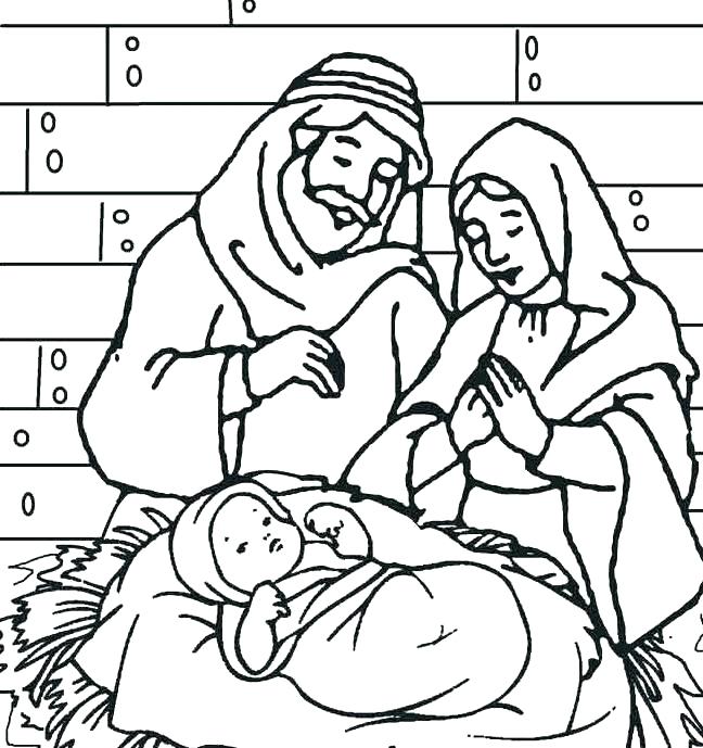 Mary Joseph Jesus Coloring Pages at GetColorings.com | Free printable ...