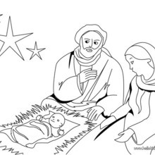 Joseph, Mary And Jesus Coloring Pages 220x220 Joseph, Mary And Jesus Coloring Pages