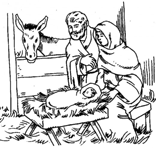 Mary Joseph Jesus Coloring Pages_ at GetColorings.com | Free printable ...