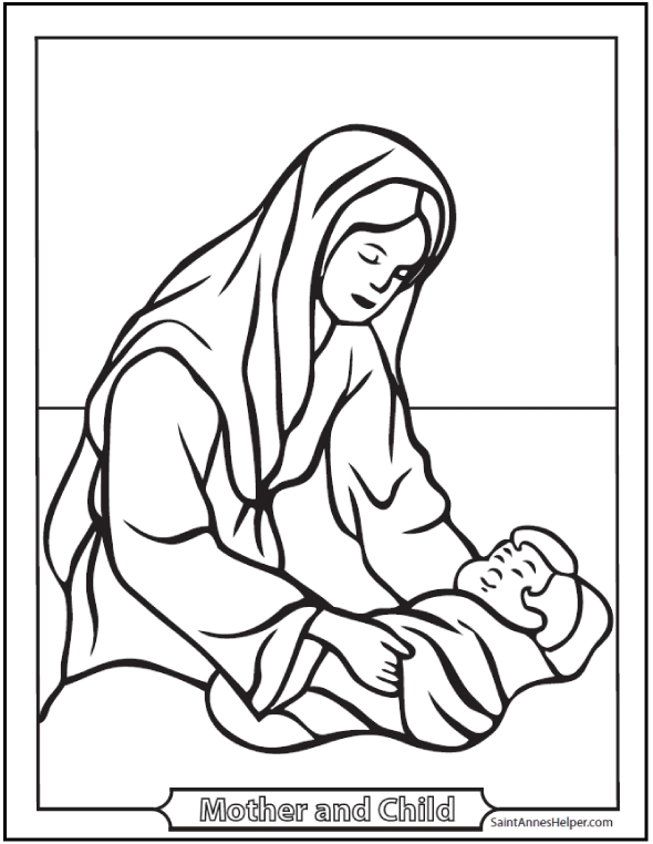 590x762 Mary Mother Of Jesus Coloring Pages 12 Mothers Day Coloring Pages