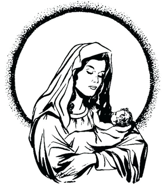 570x646 Mary Mother Jesus Coloring Pages Use Our Assumption