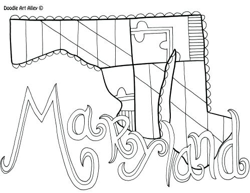 499x386 Maryland Coloring Pages Click To See Printable Version Of Map