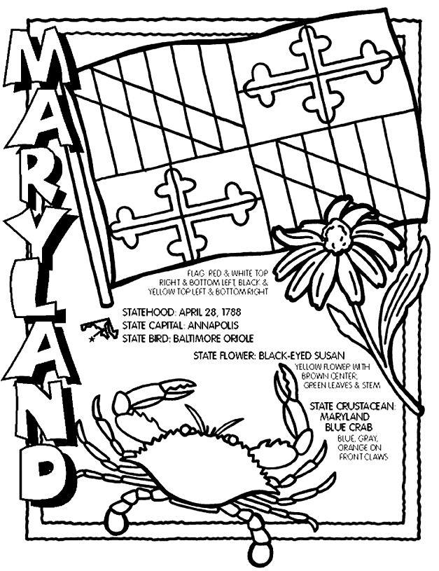 627x815 On Maryland Coloring Pages