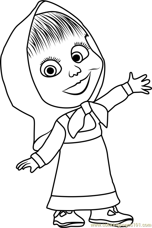 535x800 Masha Coloring Page Coloring Pages Miscellaneous