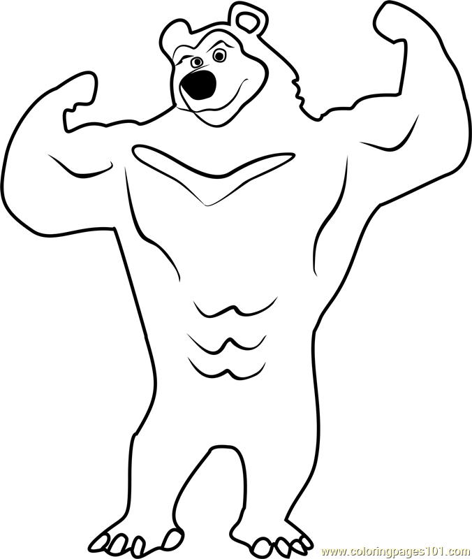 676x800 The Black Bear Coloring Page