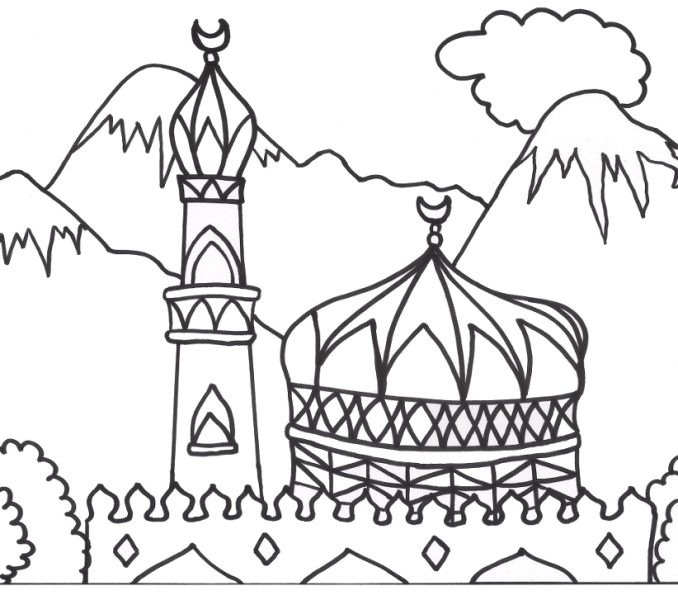 Exelent Muslim Coloring Pages Image 678x600 Exelent Muslim Coloring Pages Image
