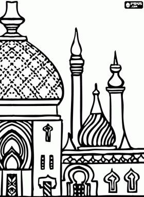 Minarets, The Towers Of The Mosque Coloring Page Ramadan 280x383 Minarets, The Towers Of The Mosque Coloring Page Ramadan