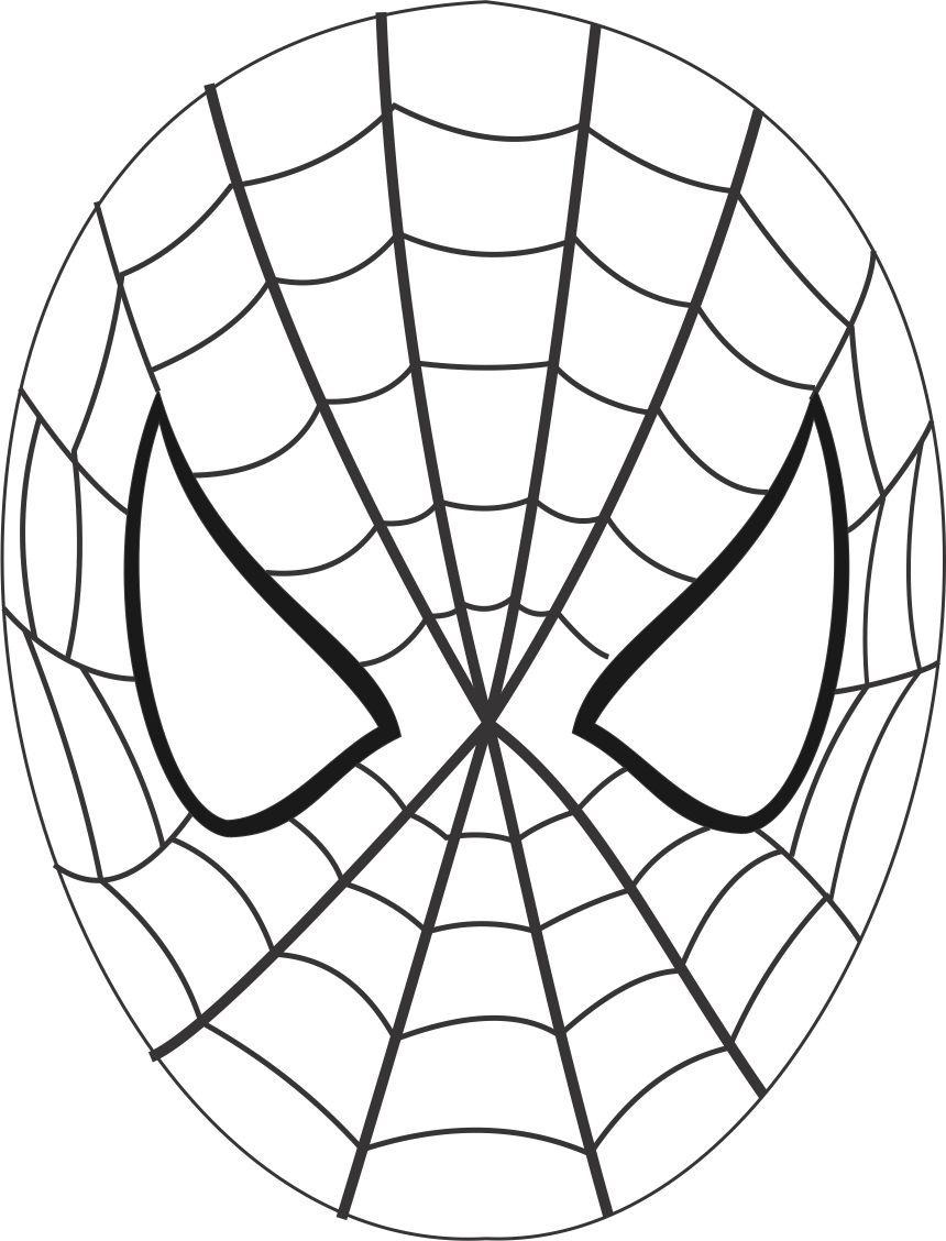 860x1128 Spiderman Mask Printable Coloring Page For Kids