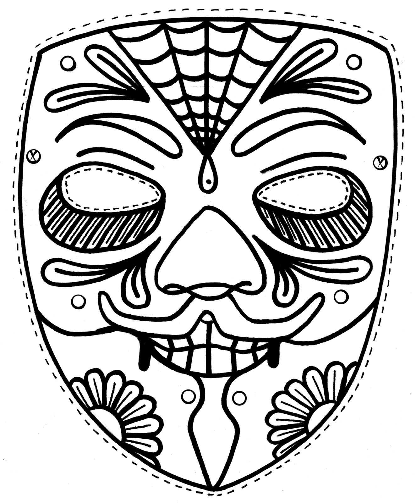 1324x1600 Free Printable Mask Coloring Pages For Kids Mask Coloring Pages