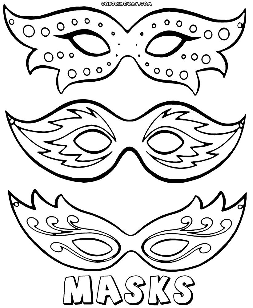 822x1000 Extremely Creative Mask Coloring Pages Printable Masks