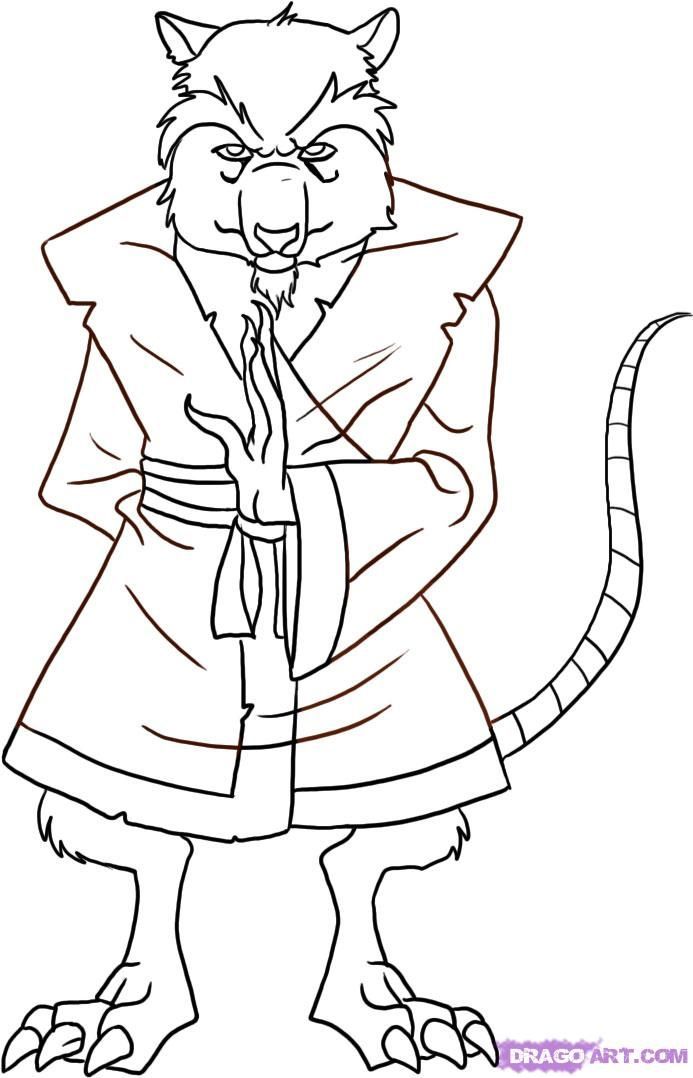 693x1078 Splinter Coloring Page