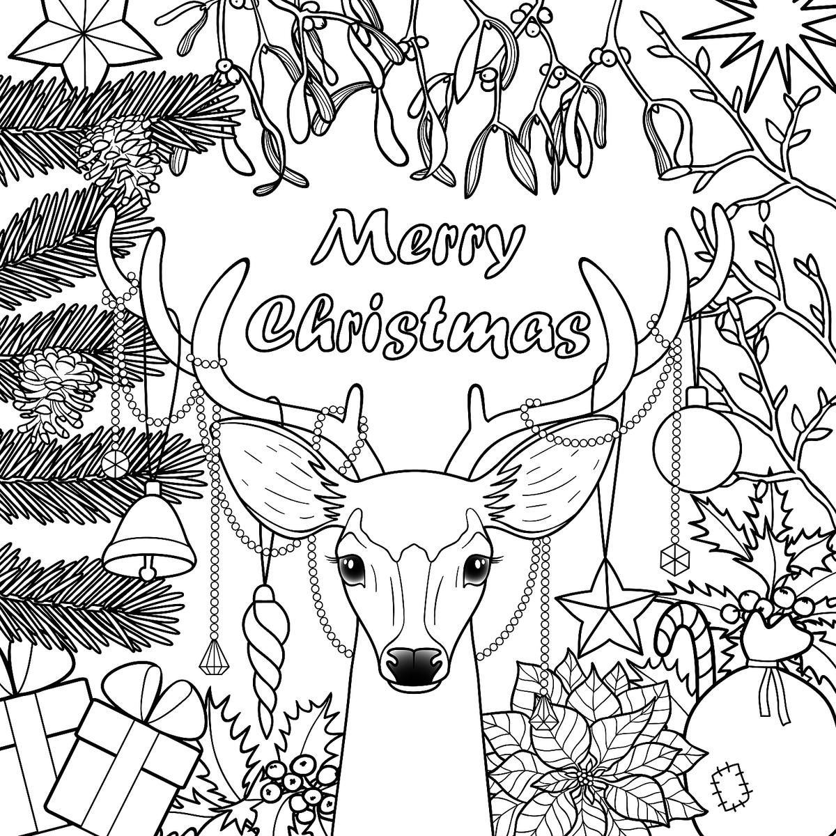 1200x1200 Christmas Coloring Pages 16 Printable Coloring Pages