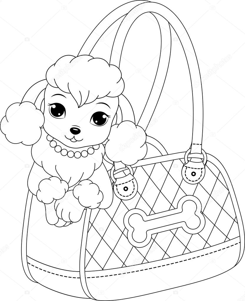 832x1023 Cartoon Poodle Coloring Page And Colouring Pages