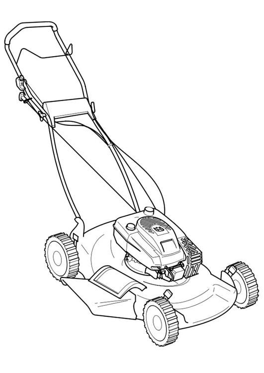 531x750 Coloring Page Lawn Mower