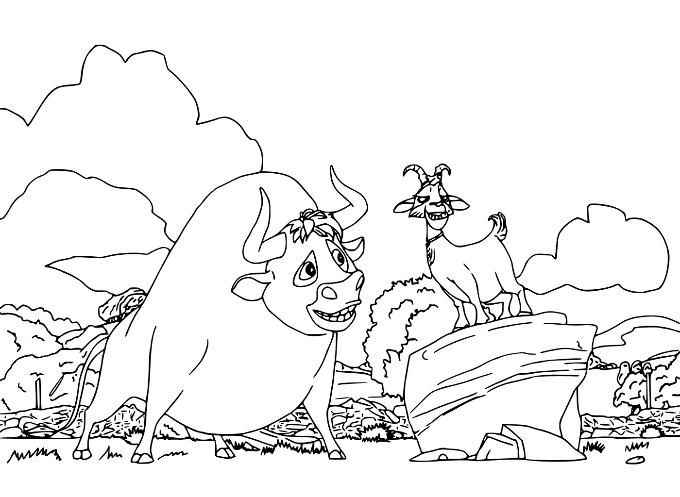 1400x1024 Ferdinand Coloring Pages