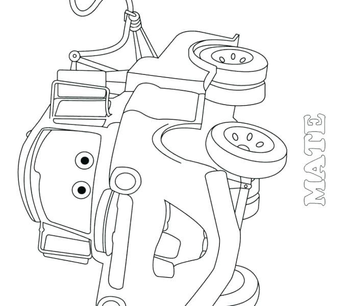 678x600 Mater Coloring Pages Mater Coloring Page Mater Coloring Pages Cars