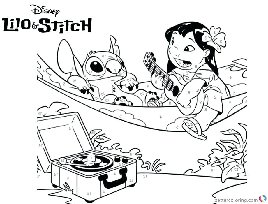 920x700 Lilo And Stitch Coloring Pages Math Problem And Paint Number