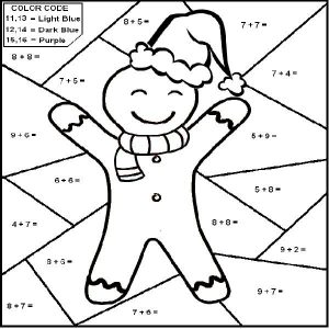 300x300 Alluring Printable Multiplication Christmas Coloring Worksheets
