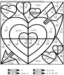 274x320 Math Coloring Pages 3rd Grade Add Ten Valentine Math Game
