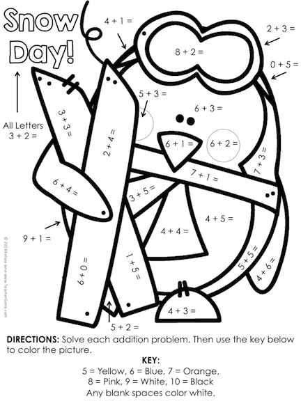 Division Facts Coloring Page 432x576 Division Facts Coloring Page
