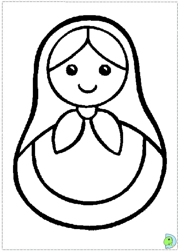 691x960 Matryoshka Coloring Page